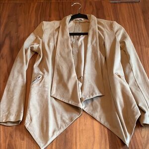Calvin Klein Womens Suede in S Stylish Tan Women's Jacket.
